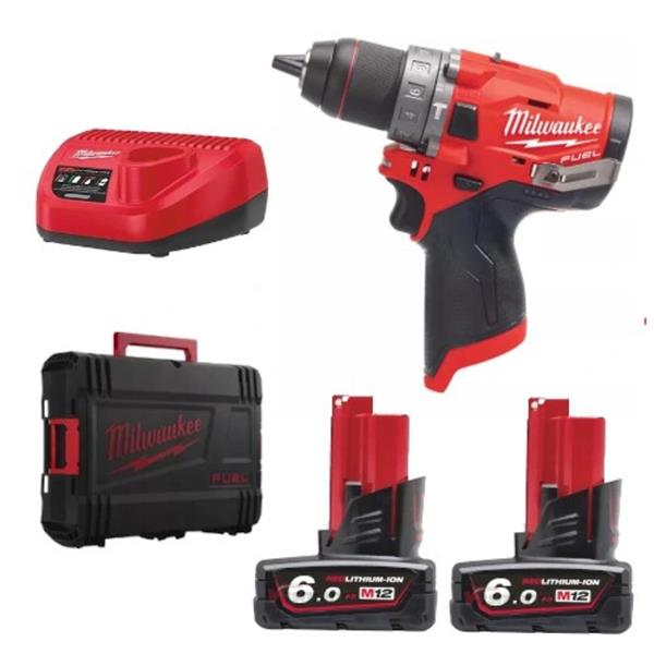 MILWAUKEE M12FPD-602X 12V FUEL COMBI DRILL (2X6AH)