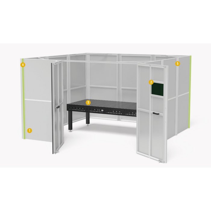 SIEGMUND 3.6M X 3.6M LASER WELDING CELL/CABIN