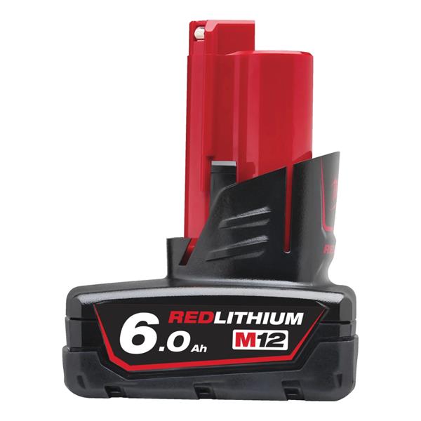 MILWAUKEE M12 B6 12V 6.0AH RED LITHIUM-ION BATTERY