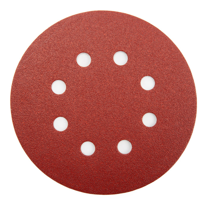PROFESSIONAL ABRASIVES 8H 125MM VELCRO SANDING DISCS (PACK OF 5PCS)