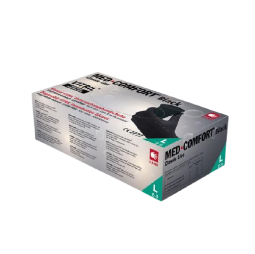 MedComfort Protective Black Vitrile Gloves