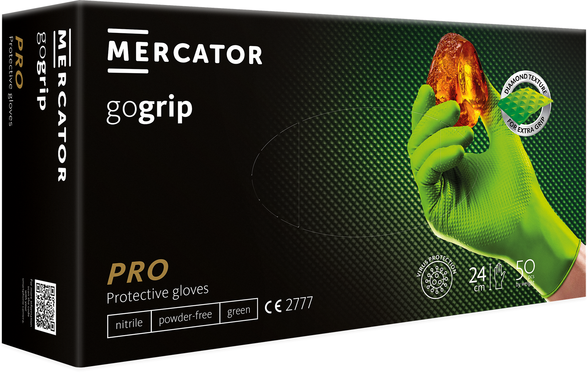 Mercator Ideall Grip Diamond Textured Nitrile Gloves