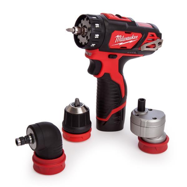 MILWAUKEE M12BDDXKIT-202C 12V REMOVEABLE CHUCK DRILL DRIVER (2X2AH)