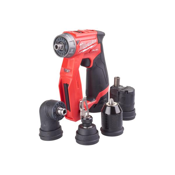 MILWAUKEE M12FDDX 12V FUEL 4IN1 DRILL DRIVER (10MM CHUCK & EXTRA HEADS)