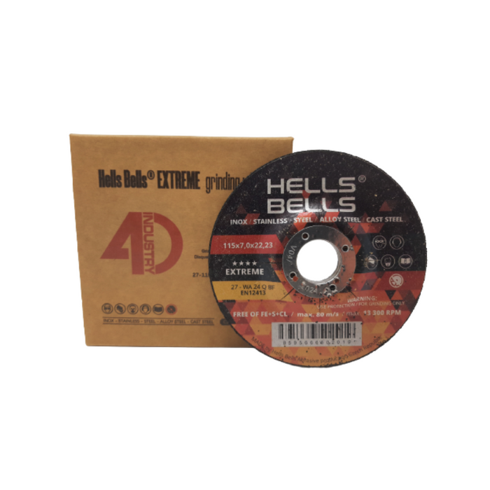 EQS HELLSBELLS EXTREME GRINDING DISC - 115 X 7.0 X 22MM (10)
