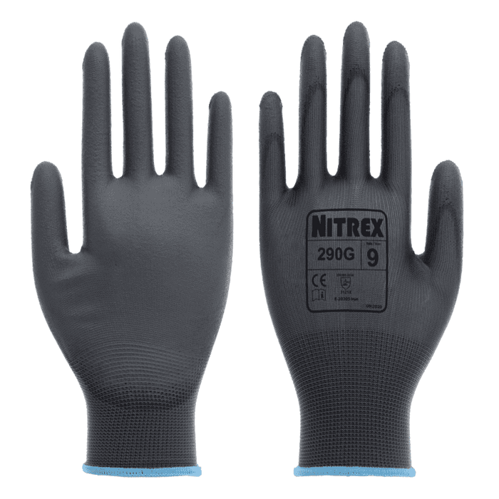 NITREX 290B BLACK PU GENERAL HANDLING GLOVES