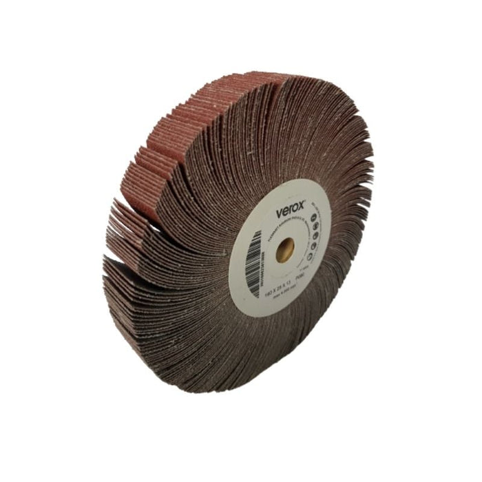 VEROX WOODEN CENTRE FLAPWHEEL - 165 X 25 X P120